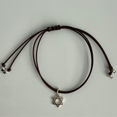 Star Of David bracelet Brown